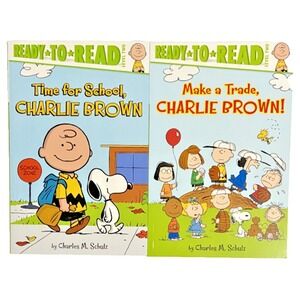 Ready To Read TIME FOR SCHOOL, CHARLIE‎ BROWN & MAKE A TRADE, CHARLIE BROWN!